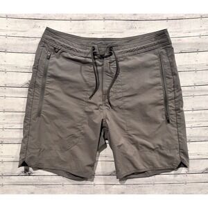 ROARK Mens Layover Trail 2.0 Short Sz 30 Brown Zip Pockets Stretch 7" Inseam